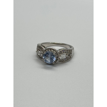 925 Sterling Silver CZ Ring Size 6.5