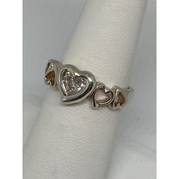 925 Sterling Silver Ring With CZ Size 6.75