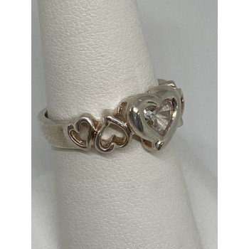 925 Sterling Silver Ring With CZ Size 6.75