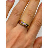 925 Sterling Silver Gold Plated Spinel Ring Size 8