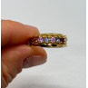 925 Sterling Silver Gold Plated Spinel Ring Size 8