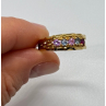 925 Sterling Silver Gold Plated Spinel Ring Size 8