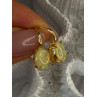 925 Sterling Silver Gold Plated Opal Earrings Length 0.70 inch