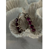 925 Sterling Silver Almandine Earrings Length 0.90 inch