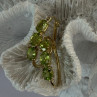 925 Sterling Silver Gold Plated Peridot Earrings Length 1.10 Inch