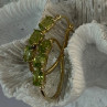 925 Sterling Silver Gold Plated Peridot Earrings Length 1.10 Inch