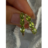 925 Sterling Silver Gold Plated Peridot Earrings Length 1.10 inch