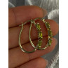 925 Sterling Silver Gold Plated Peridot Earrings Length 1.10 inch