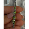 925 Sterling Silver Peridot & Marcasite Brooch Length 2.15 inch