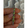 925 Sterling Silver Peridot & Marcasite Brooch Length 2.15 inch