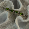 925 Sterling Silver Peridot & Marcasite Brooch Length 2.15 Inch