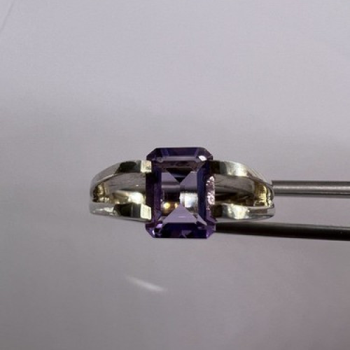 925 Sterling Silver Amethyst Cna Ring Size 7