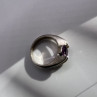 925 Sterling Silver Amethyst Cna Ring Size 7