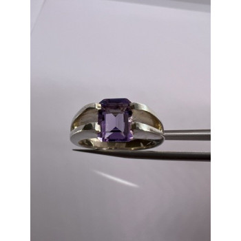 925 Sterling Silver Amethyst Cna Ring Size 7
