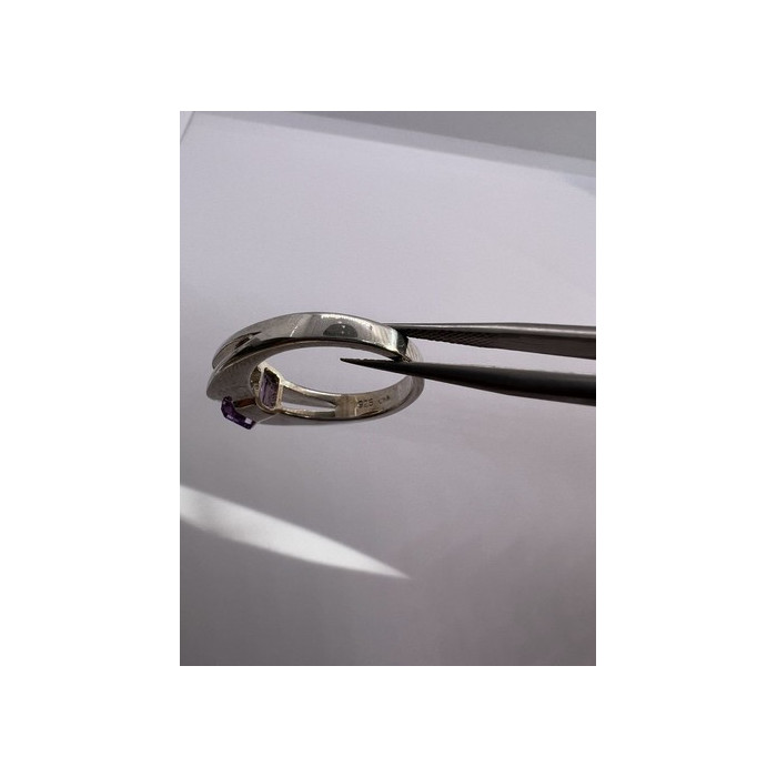 925 Sterling Silver Amethyst Cna Ring Size 7