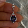 925 Sterling Silver Mystic Topaz & Beryl Pendant Length 1.40 Inch