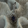 925 Sterling Silver Mystic Topaz & Beryl Pendant Length 1.40 Inch
