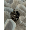 Vintage 925 Sterling Silver Onyx & Marcasite Heart Locket Pendant