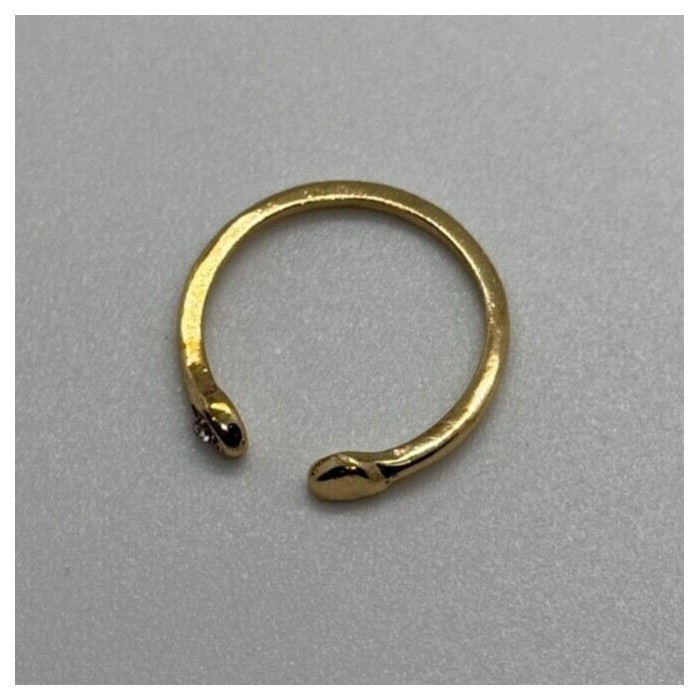 925 Sterling Silver Gold Plated CZ Ring Size 5