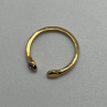 925 Sterling Silver Gold Plated CZ Ring Size 5