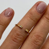925 Sterling Silver Gold Plated CZ Ring Size 5