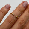 925 Sterling Silver Gold Plated CZ Ring Size 5