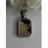 Vintage 925 Sterling Silver Abalone & Agate Pendant Length 1.40 Inch