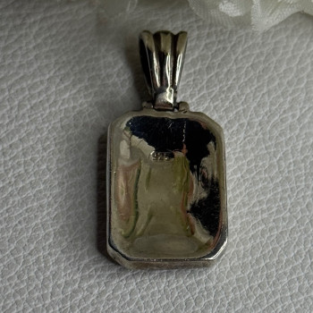Vintage 925 Sterling Silver Abalone & Agate Pendant Length 1.40 Inch