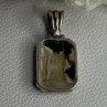 Vintage 925 Sterling Silver Abalone & Agate Pendant Length 1.40 Inch