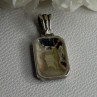 Vintage 925 Sterling Silver Abalone & Agate Pendant Length 1.40 Inch