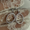 925 Sterling Silver Elegant CZ Earrings Length 1 Inch