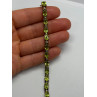 925 STERLING SILVER  GOLD PLATED PERIDOT & DIAMONDS BRACELET 7.5 in