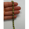 925 STERLING SILVER  GOLD PLATED PERIDOT & DIAMONDS BRACELET 7.5 in