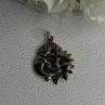 Vintage 925 Sterling Silver Moon & Sun Pendant Length 1.20 Inch