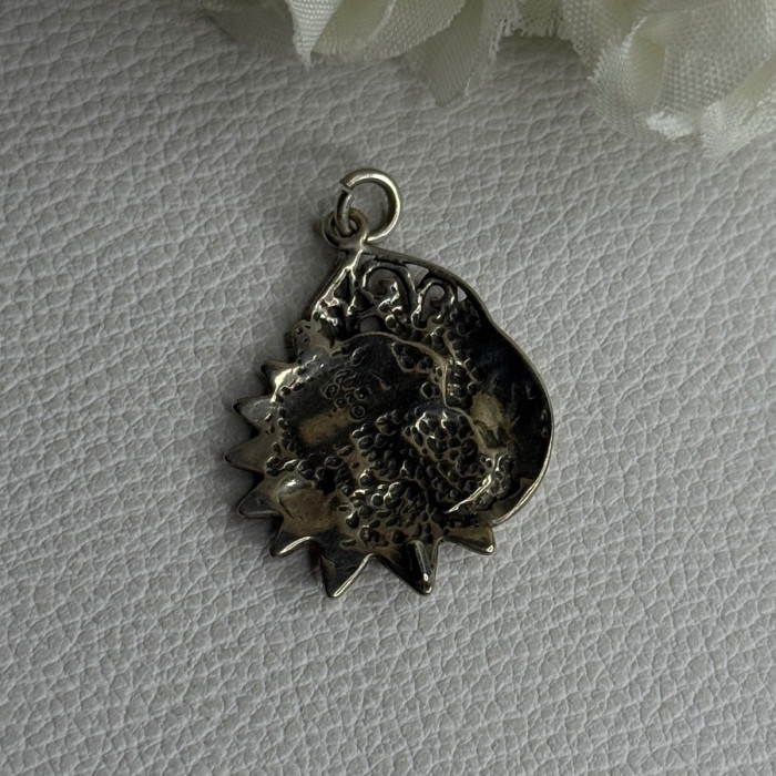 Vintage 925 Sterling Silver Moon & Sun Pendant Length 1.20 Inch