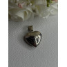 Retro 925 Sterling Silver Etched Heart Locket Pendant Length 1.20 Inch