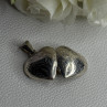 Retro 925 Sterling Silver Etched Heart Locket Pendant Length 1.20 Inch