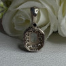 925 Sterling Silver Blue Topaz Pendant Length 1 Inch