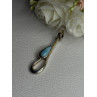 925 Sterling Silver Larimar Pendant Length 1.90 Inch