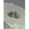 925 Sterling Silver Beautiful CZ Earrings Length 0.55