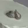 925 Sterling Silver Beautiful CZ Earrings Length 0.55