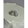 925 Sterling Silver Beautiful CZ Earrings Length 0.55