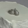 925 Sterling Silver Beautiful CZ Earrings Length 0.55