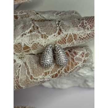 925 Sterling Silver Beautiful CZ Earrings Length 0.55