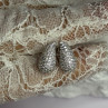 925 Sterling Silver Beautiful CZ Earrings Length 0.55