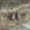 925 Sterling Silver Beautiful CZ Earrings Length 0.55