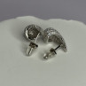 925 Sterling Silver Beautiful CZ Earrings Length 0.55