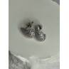925 Sterling Silver Beautiful CZ Earrings Length 0.55