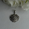 Lovely Flower 925 Sterling Silver Beryl Pendant Length 1 Inch