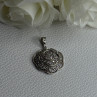 Lovely Flower 925 Sterling Silver Beryl Pendant Length 1 Inch